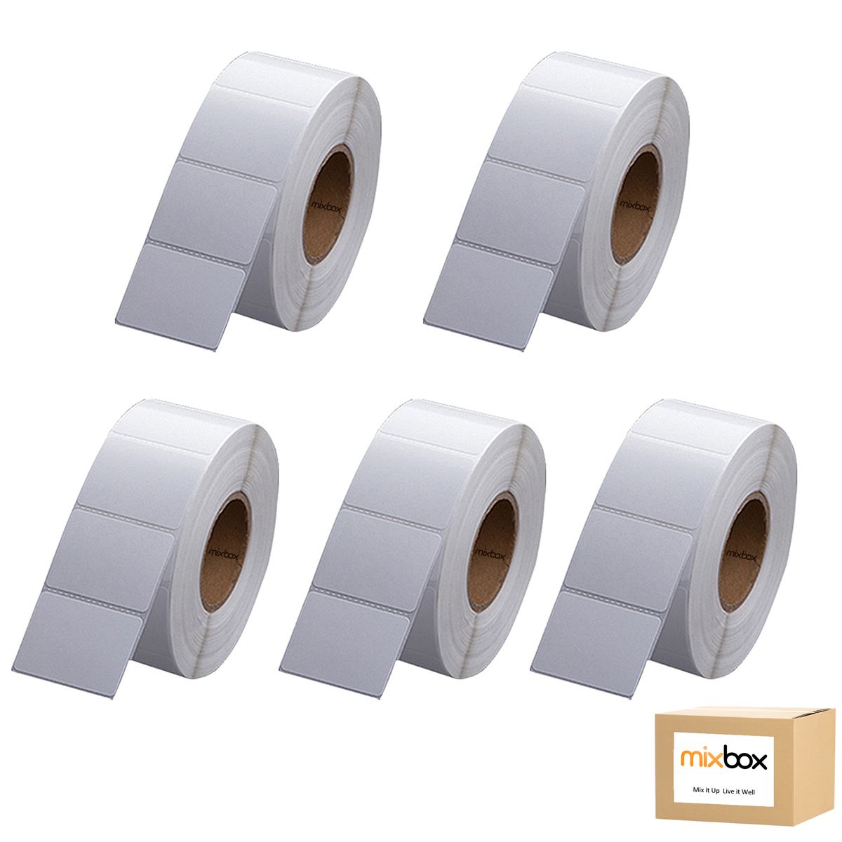 Mix Box 5 x1500Sheets Barcode Label Paper Tape 40x30mm