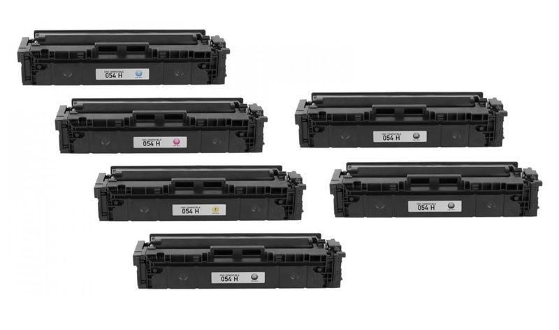 Canon 054H Multipack + 2 x Extra Black Toner Cartridges - Compatible