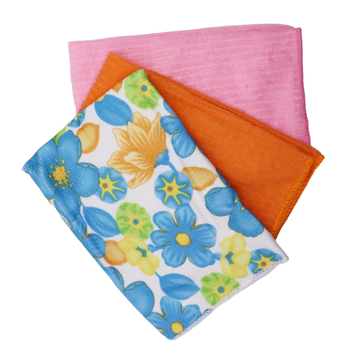 3 Pack AntiStatic Microfiber Clothes Vibrant Design and Color Assorted