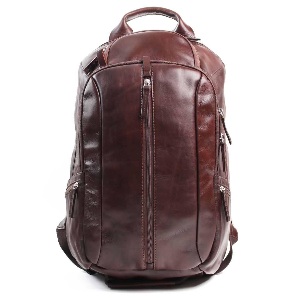 NUVO - Boston Genuine Leather Laptop Backpack Brown | Shop Today. Get ...