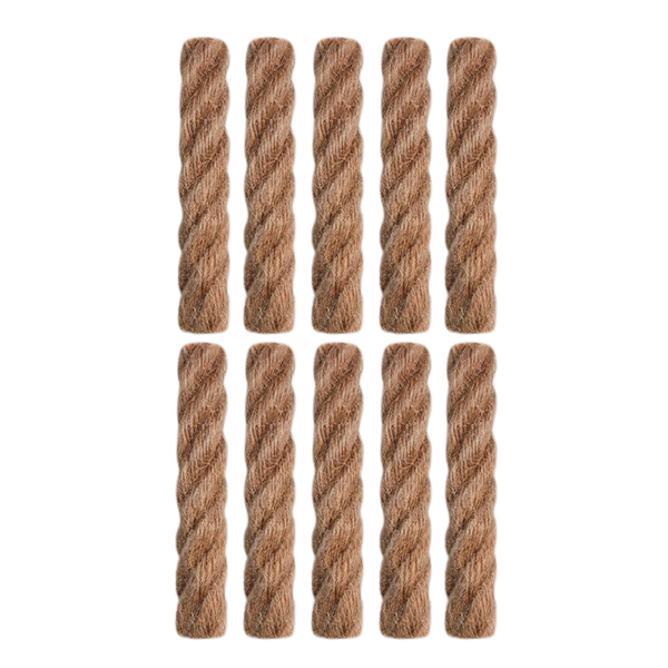 Arfast-10PCS Wax-Soaked Jute Rope Fire Starters for Camping/Survival/Braai