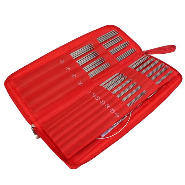 Stainless Steel Knitting Needles Set, Portable