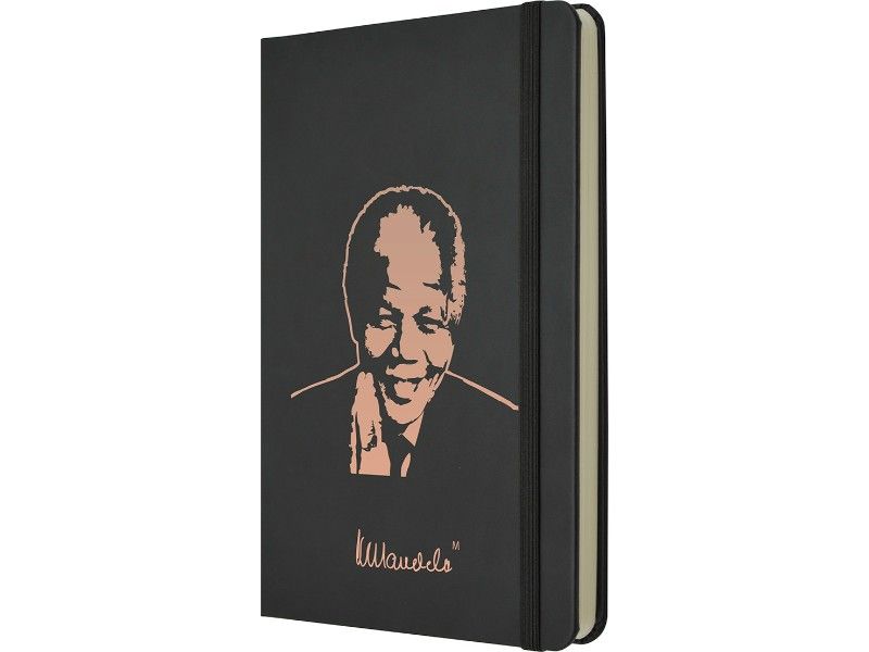 Mandela Eco Notebook, 50 Quotes - Black