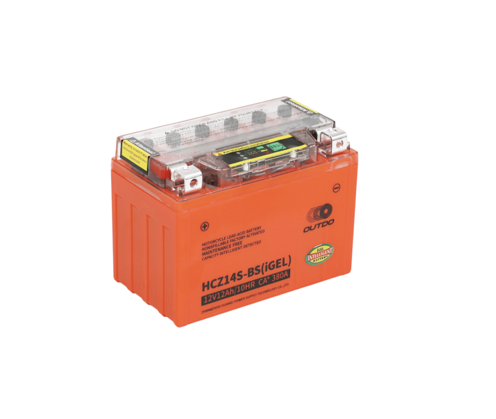 OUTDO HCZ14S-BS (IGEL) - Motorcycle Battery - 12V-12Ah