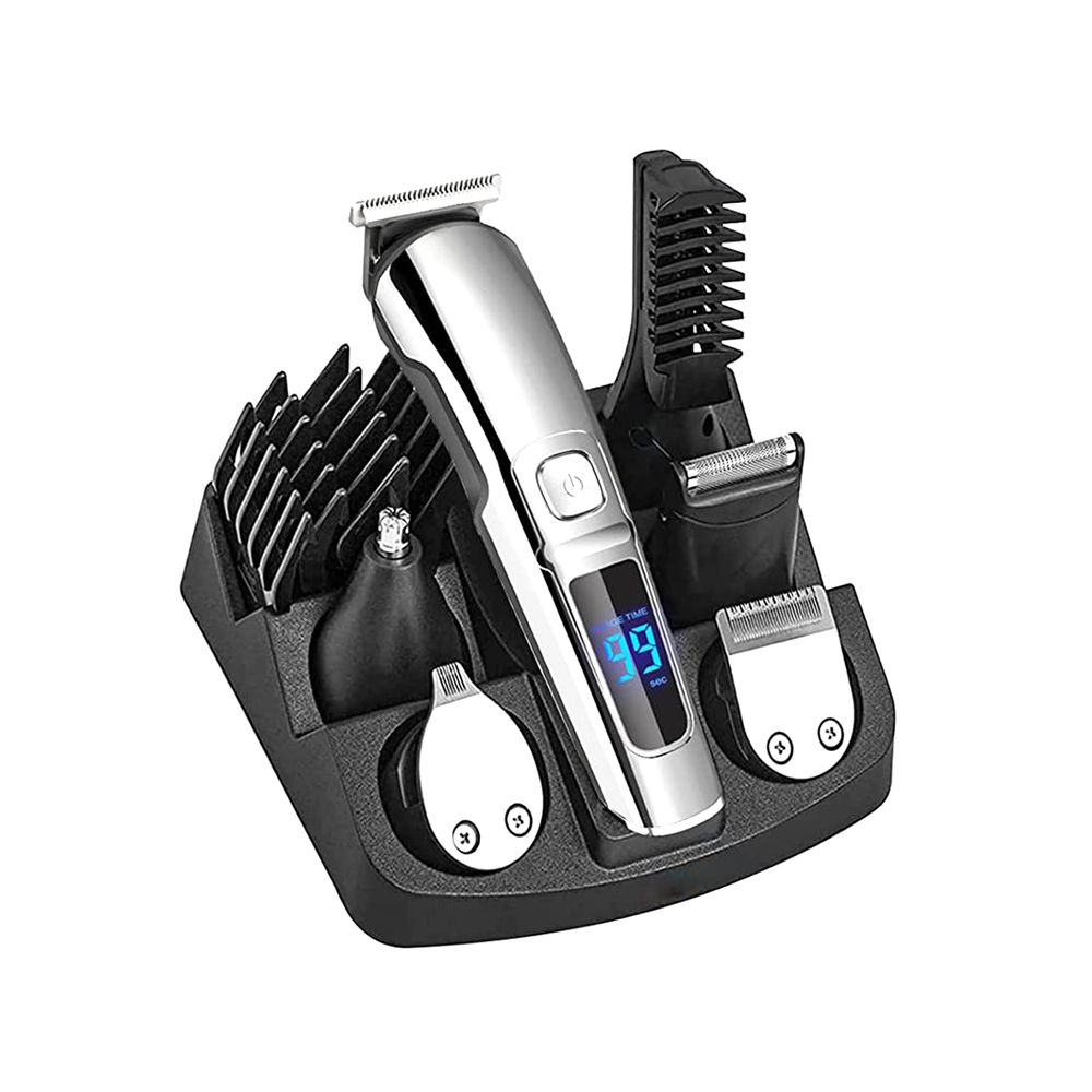 6 in 1 LCD Display Mens Hair Clipper Beard Trimmer Grooming Kit Shop