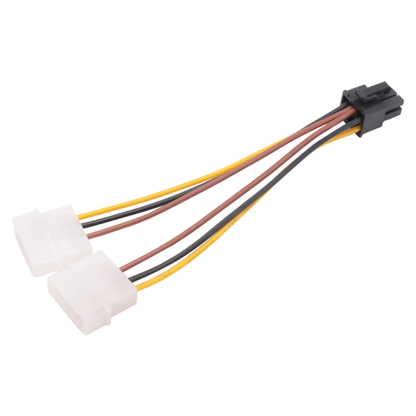 A Dual 4-Pin Molex IDE to 6 Pin PCI-E Graphic Card Power Cable