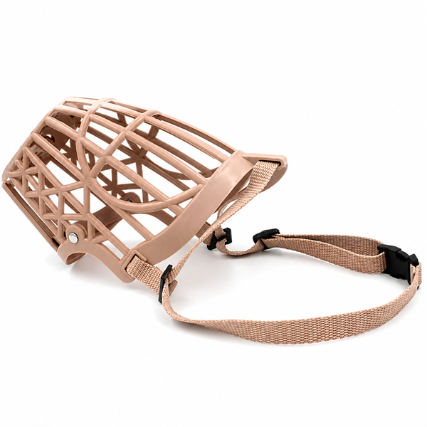 UrbanPets - Plastic Dog Muzzle Anti Bite Adjustable Basket Mouth Cover