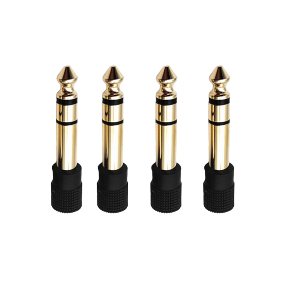 Gold-Plated Stereo Headphone/Earphone/Instrument Jack Adapter – 2 Pack