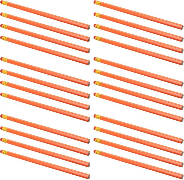 24pcs Yellow Hb Pencils with Erasers for Students, School Writing