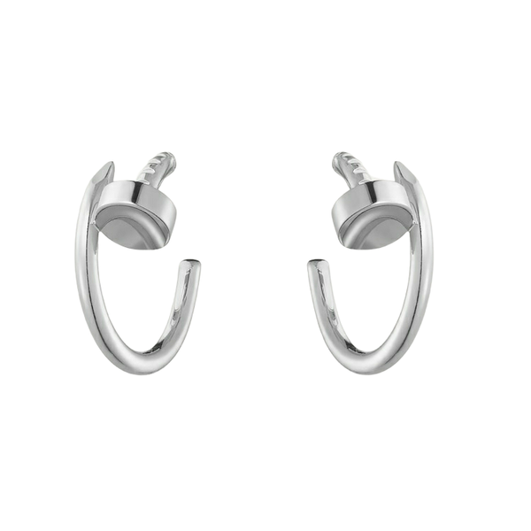 Silver Nail Earrings for Women