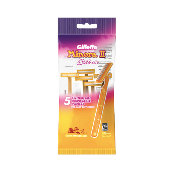 Gillette- Minora II Disposable Razors 5 Singles x 6