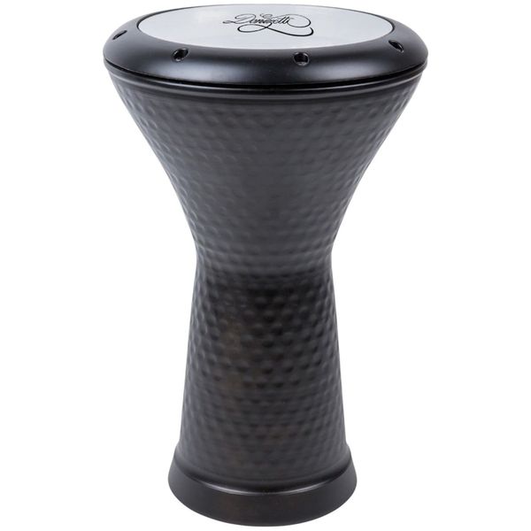 Donizetti 8 1/2" Egyptian Pottery Style Black Ceramic Darbuka with Bag