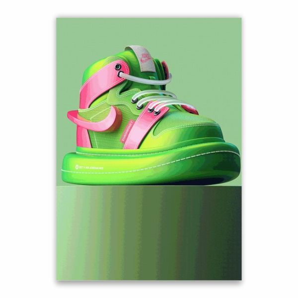 Nike ED7 Green and Pink - A1 Poster