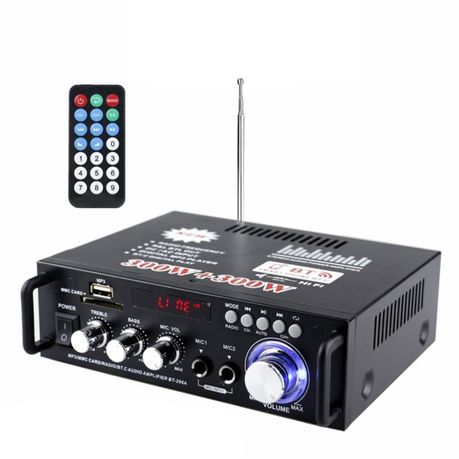 Power Amplifier for Speakers/Karaoke/TV/Car - Bluetooth/USB/FM Radio Image