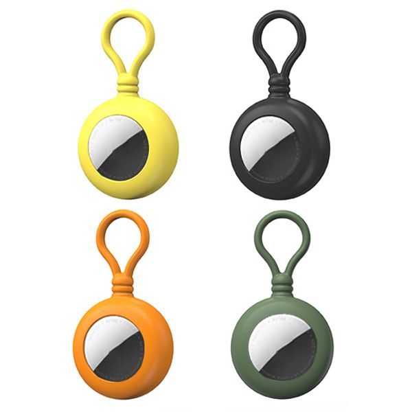 4 Pack Silicone AirTag Holder AirTag Case Keychain, Case Protective Tracker