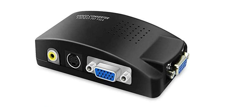 DLTech AV S-Video AV Input to VGA Female Output Converter