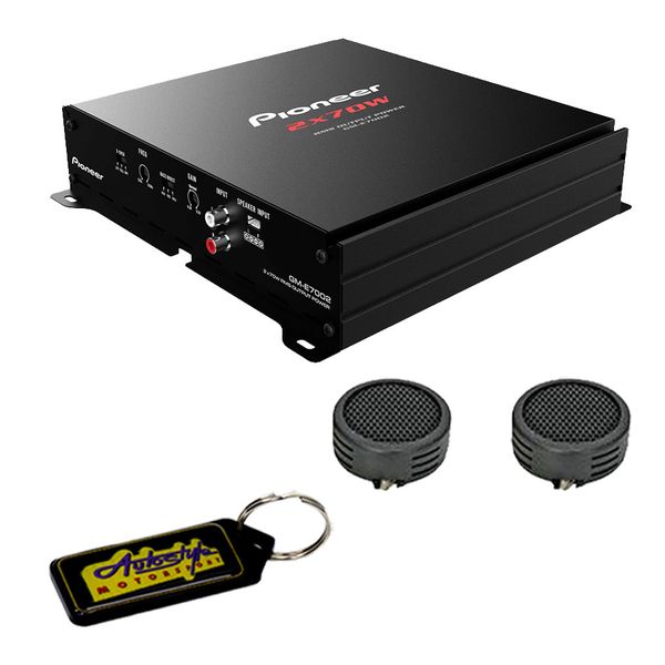Pioneer Bridgeable 70RMS 2 Ch Class AB Amplifier &amp; Evo Tweeters &amp; Keyring