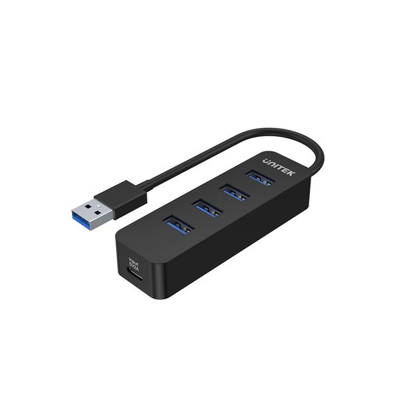 Q4 uHUB 4 Port Powered USB 3.0 Hub with Type-C Power Port