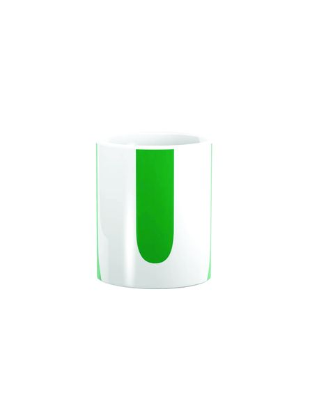 PepperSt Mug - U White &amp; Olive Letter