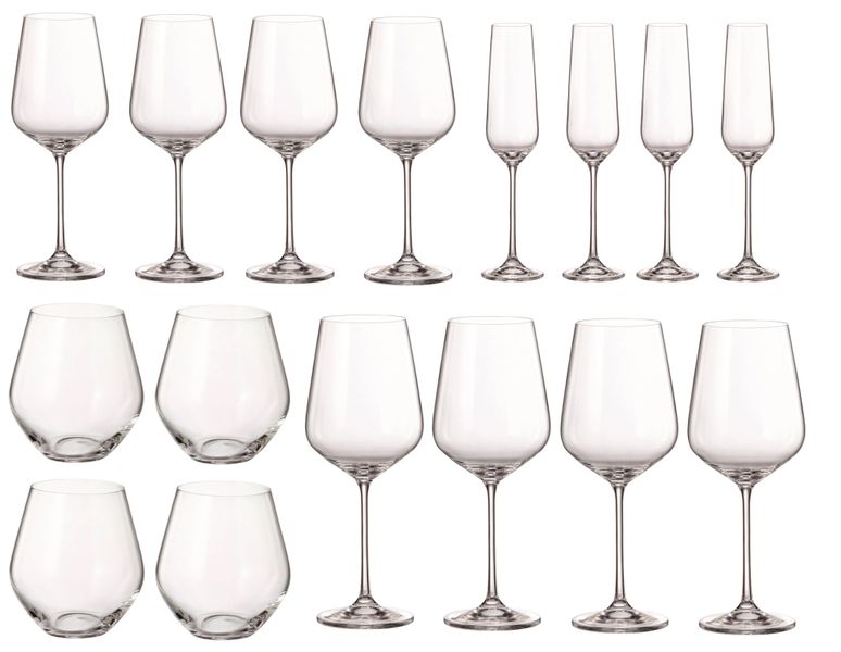 Bohemia Crystal Globo Glass - Set Of 16