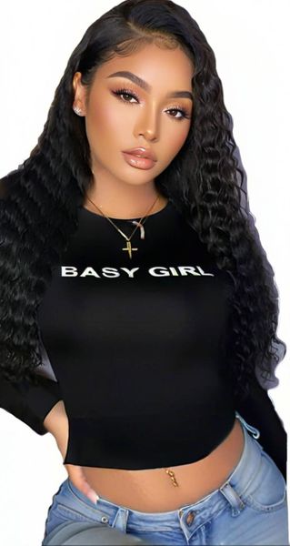 Middle-Parted Wavy Long Curly Hair