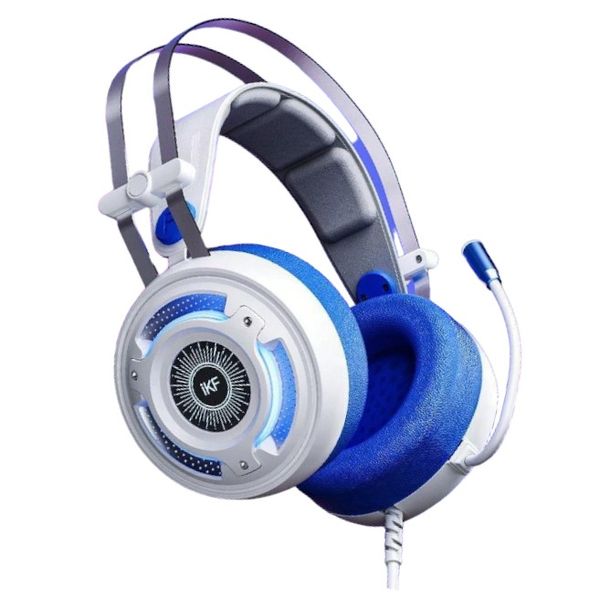 IKF - KIRA - RGB Gaming Headphones With Noise Cancelling Microphone - White