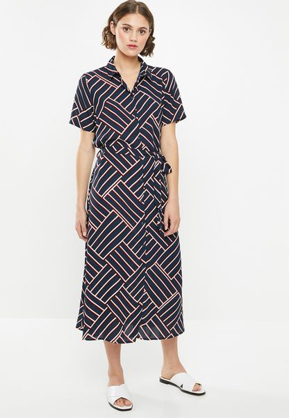 Women's Jacqueline De Yong Treats Long Dress - Sky Captain