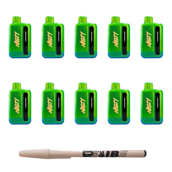 Nasty 9000 Puff Rechargeable Disposable Vape 5% Honeydew 10 Pack