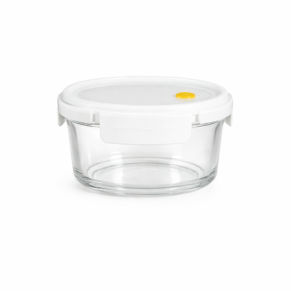 Glass Food Storage Container - 630ml - White