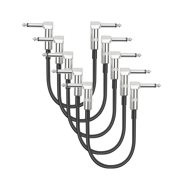 5 Packs Guitar Effect Pedal Flat Patch Cables 6 Inch Length