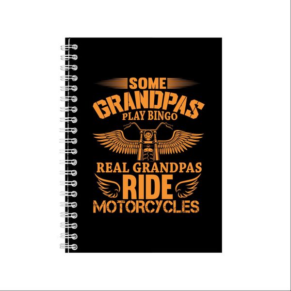 Some Grandpas Play Bingo Notebook Biker Gift Idea A4 Notepad 132