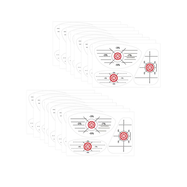 50 Pack Golf Impact Tape Golf Clubs Stickers Swing Training Aid Golf Labels