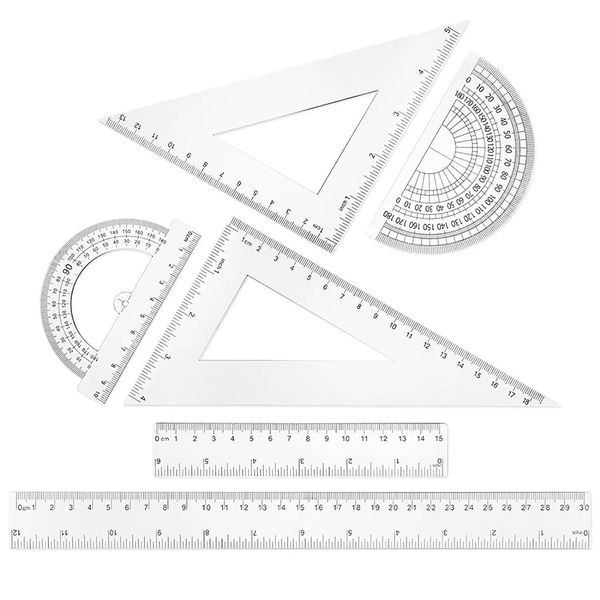 Office Stationery Ruler, Triangular Ruler, Protractor