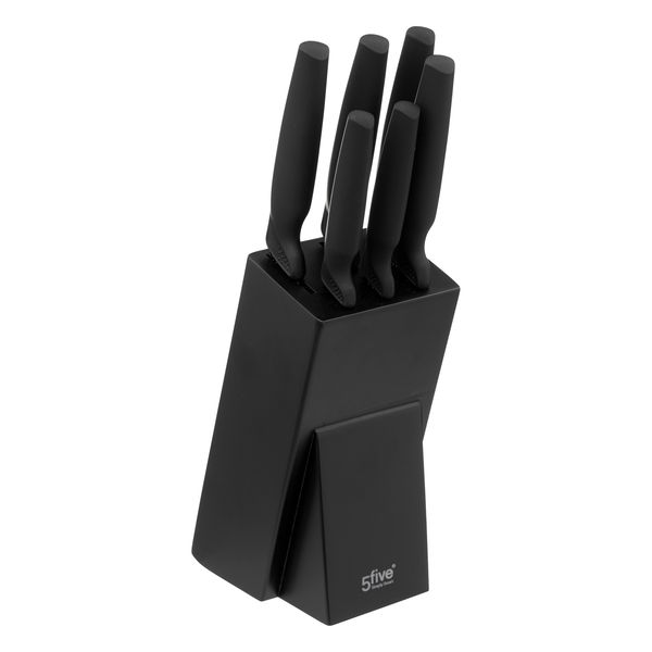 5 Five Simply Smart Caractère 6 Knife Block Set - Stainless Steel
