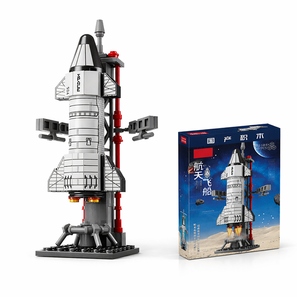 107 Pieces - Space Launch Shuttle Building Set - White