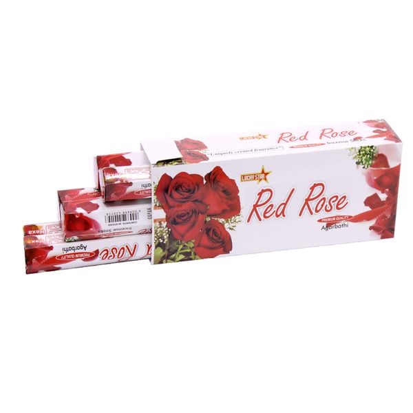 Incense Sticks - Red Rose 9" Premium Quality Agarbatti - 120 Sticks