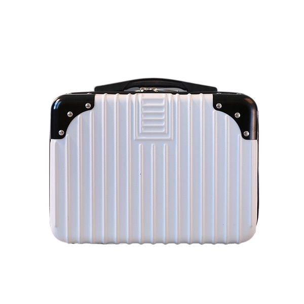 Two Color Women's ABS Zipper Small Cosmetic Travel Carrying Suitcase