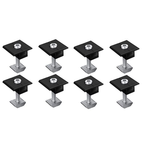 8 Pcs Centre Clamp 35Mm Black T-Shaped Centre Compatible with Universal