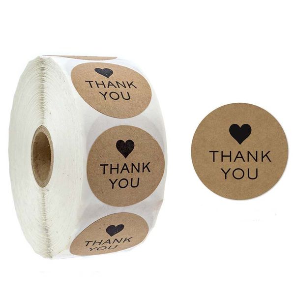 Small Thank You Stickers (Transparent Gold)