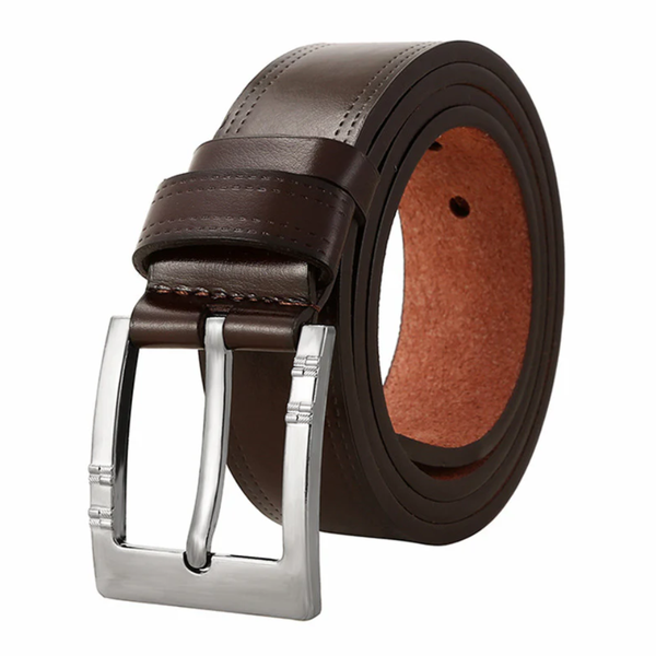 IPSTYLE - Men Quality Leather Belt Luxury Designer Alloy Pin Buckle Belts