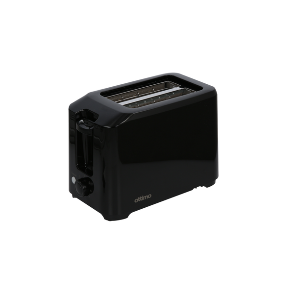 750W Ottimo Black Adjustable Temperature 2 Slice Toaster
