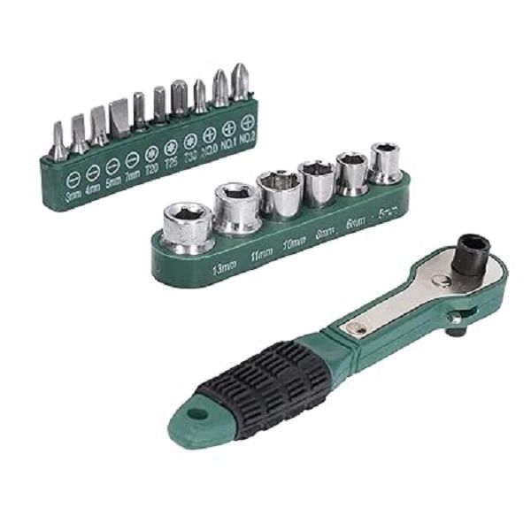 Assorted Screw Driver And Ratchet Wrench Tool Kit