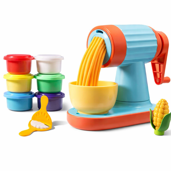 DIY Noodle Maker Playset with Non-Toxic Modeling Clay and Molds for Kids