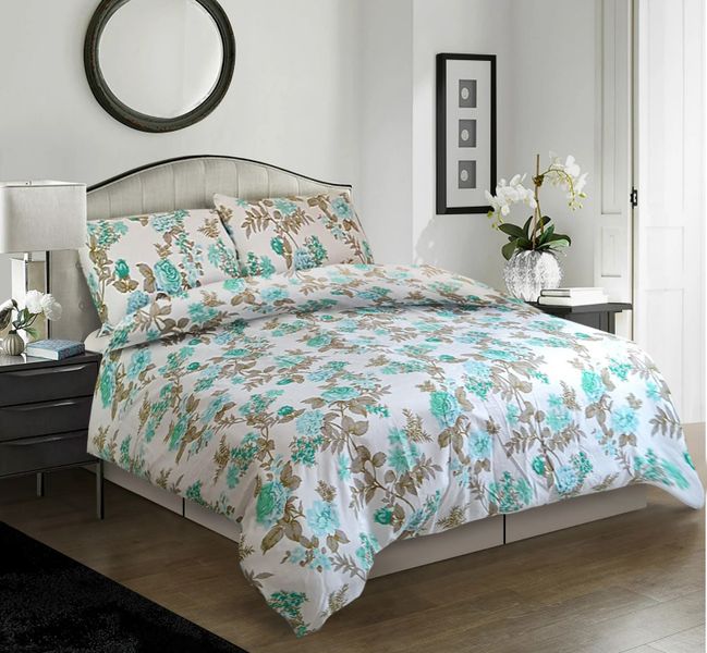 Loriene Home's Floralis Printed Patterned Polyester Duvet Cover Set