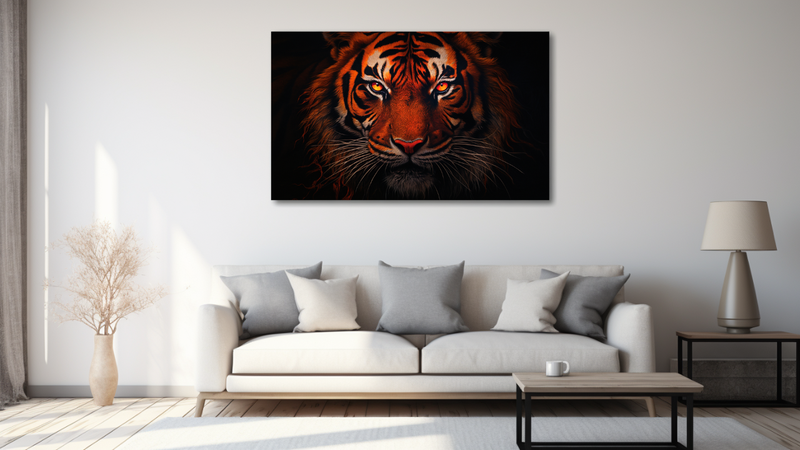 Canvas Wall Art -Sovereign Stare Tiger Abstract - MT0592