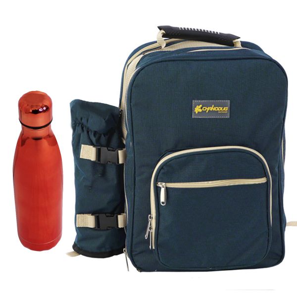 32 Piece Picnic Backpack for 4 with Plates Cutlery 500ml Flask &amp; Cups