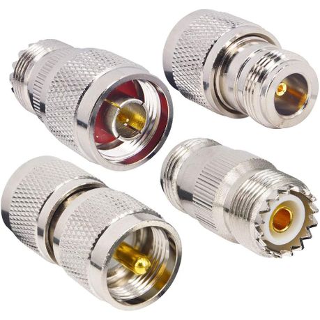 N to UHF Coax RF Coaxial Adapter Connector Kit for CCTV - 4 Piece Image