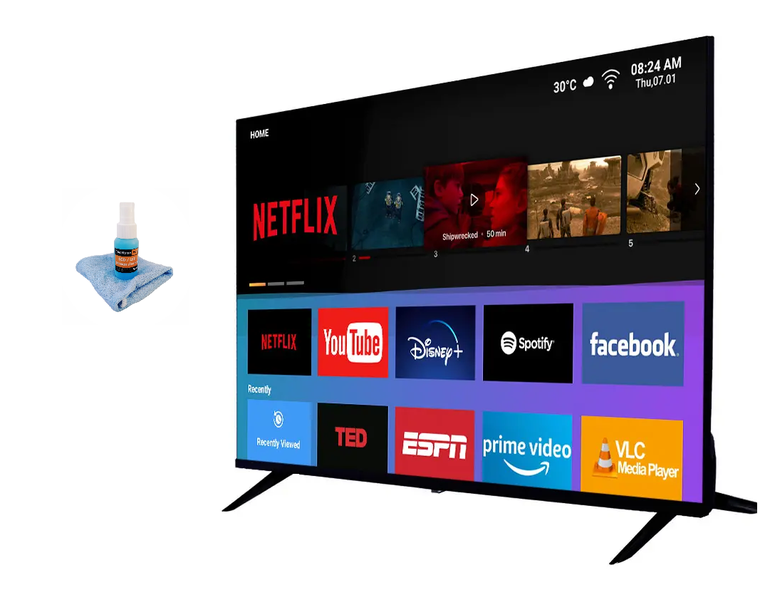 Ecco 60 Inch Smart TV With Home Hub Screen Cleaner