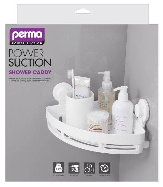 Perma Suction Corner Shower Caddy
