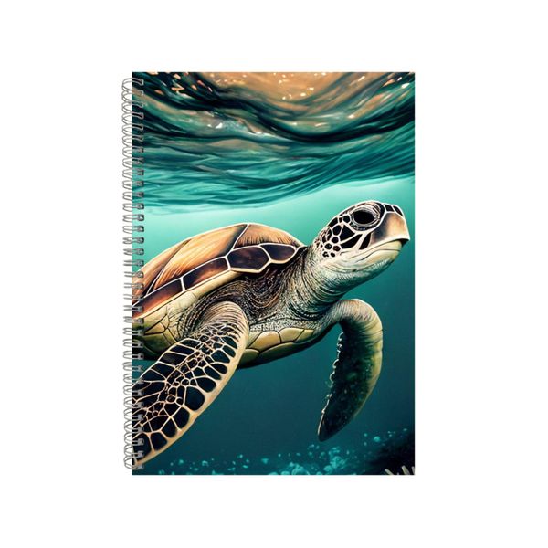 Turtle Swims In The Ocean Notebook Faith Gift Idea A4 Notepad Pad 79